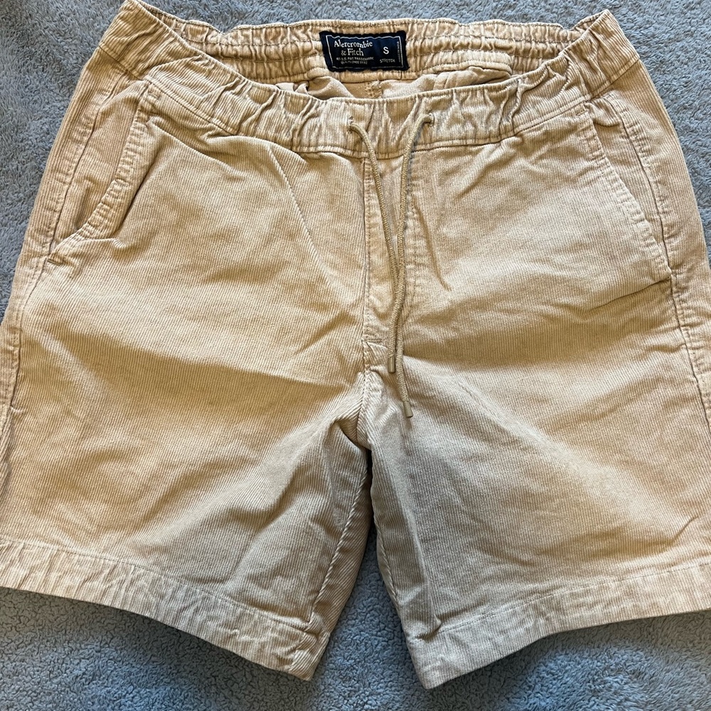 Abercrombie & Fitch Men’s Tan Drawstring Cotton Shorts